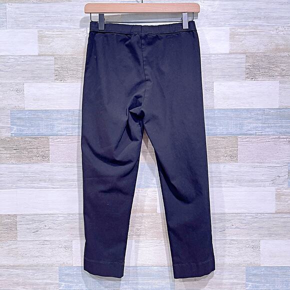 Clara Sun Woo Pull On Capri Pants Black Mid Rise Stretch Office Womens Small - Picture 3 of 5
